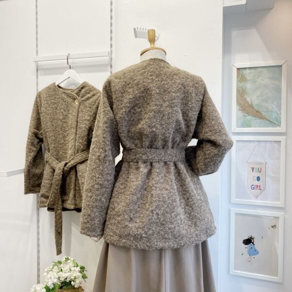 Koyu Vizon Toka Detaylı Peluş Kaban