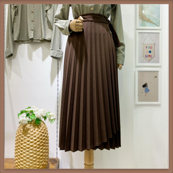 Kahverengi Piliseli Anvelop Etek