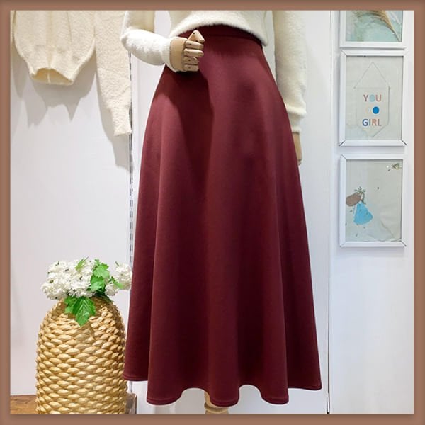 Bordo scuba kumaş etek