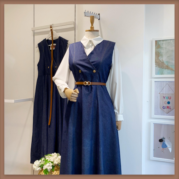 Mavi Denim Kemerli Suit Jile