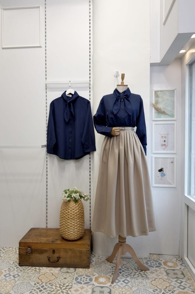 Krem Kemerli Lumian Etek