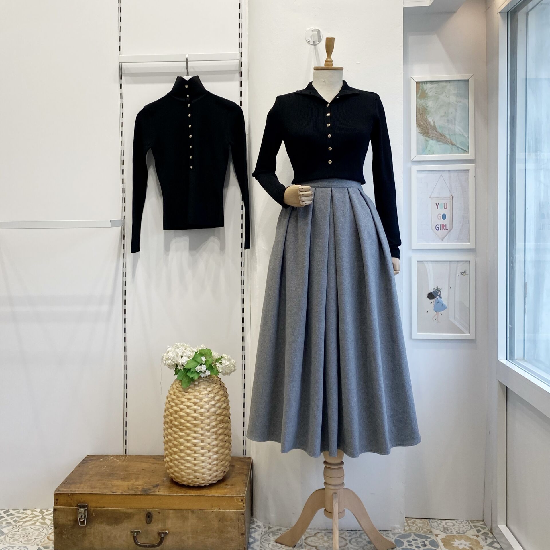 Gri Kaşe Demain Etek