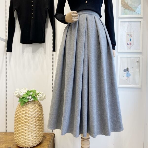 Gri Kaşe Demain Etek