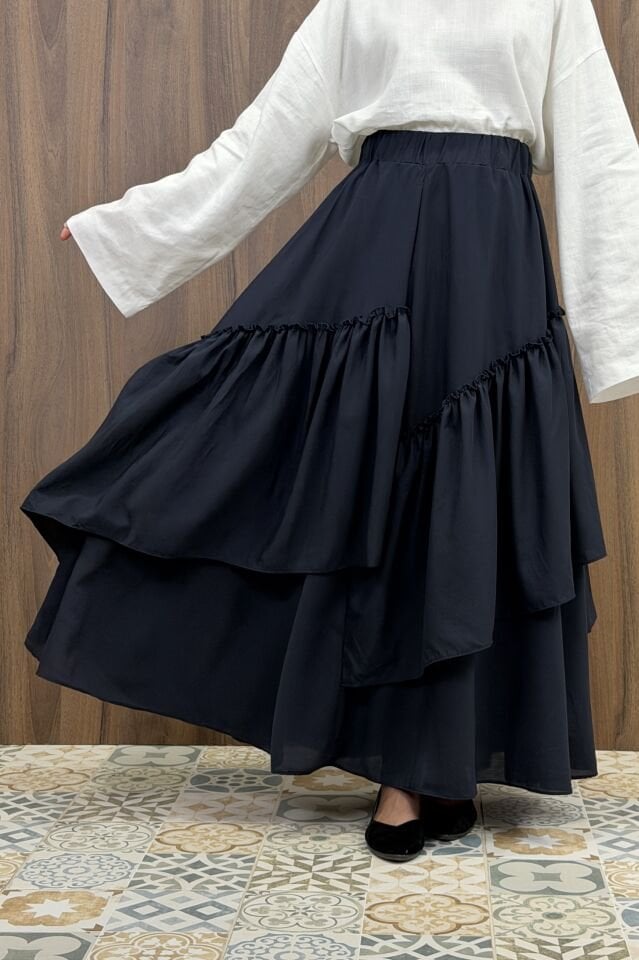 Lacivert Ajouter Vual Keten Etek