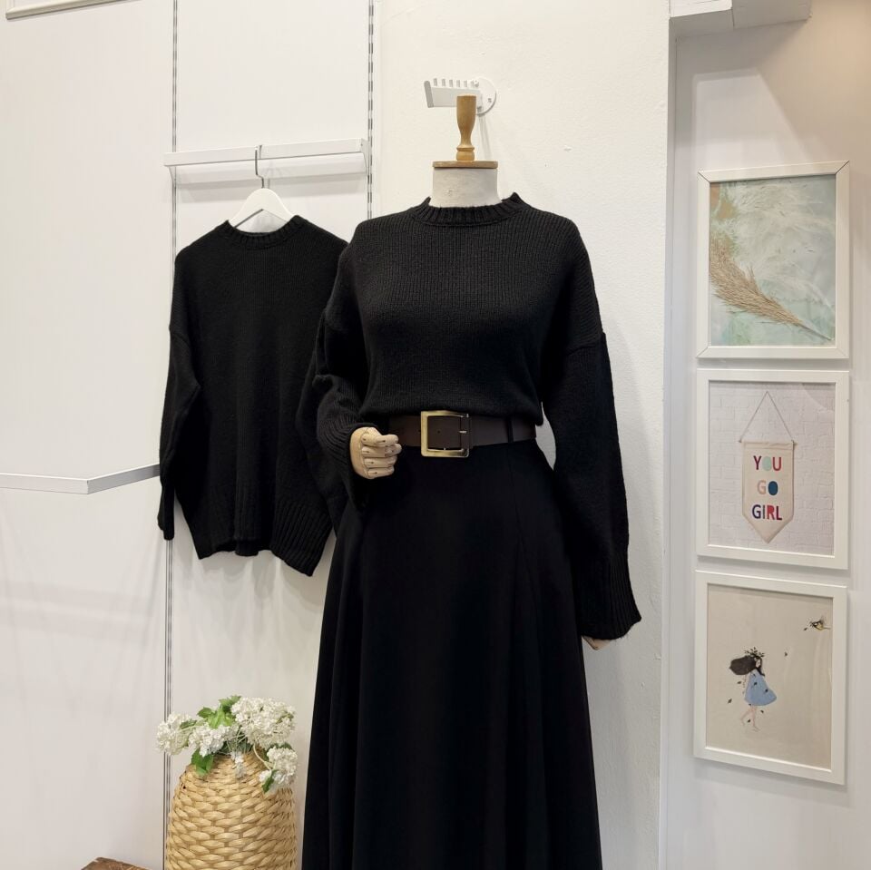 Siyah Oversize Kazak