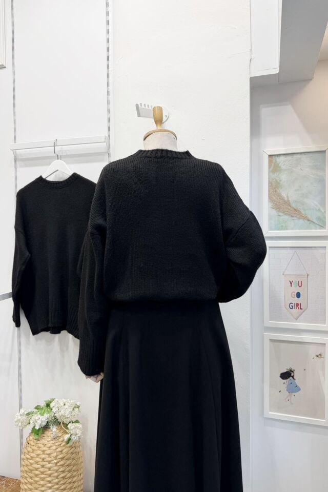 Siyah Oversize Kazak