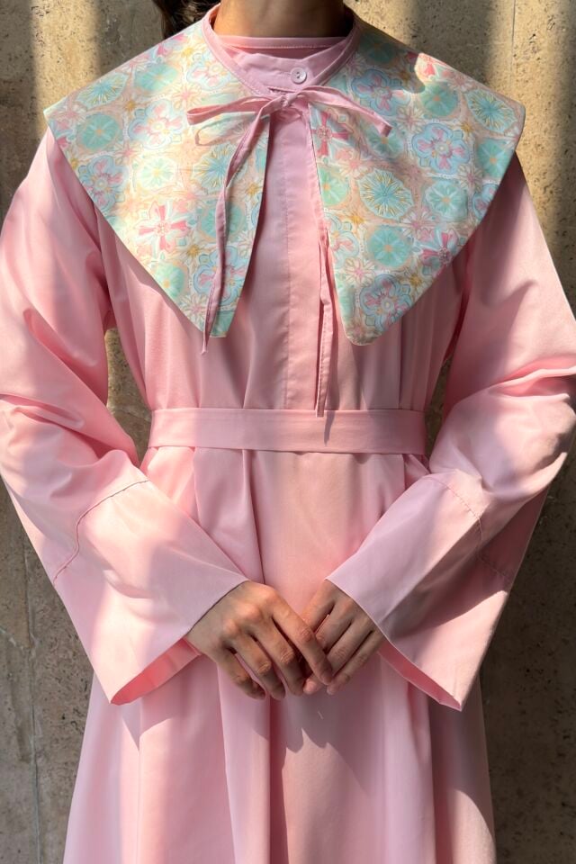 Pembe Sweet Dream Yakalı Elbise