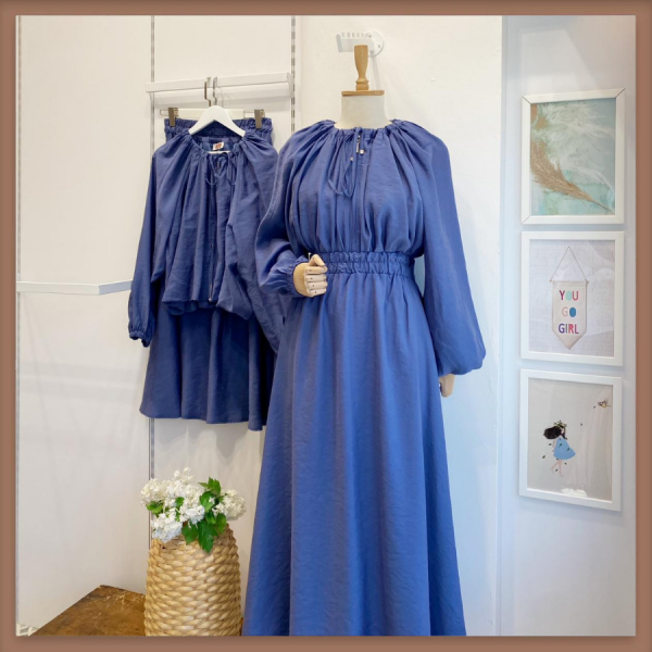 Lacivert Fermuar Detaylı Modal Kumaş Takım