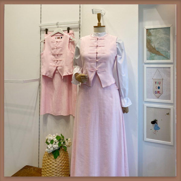 Pembe Yelekli Vestale Takım