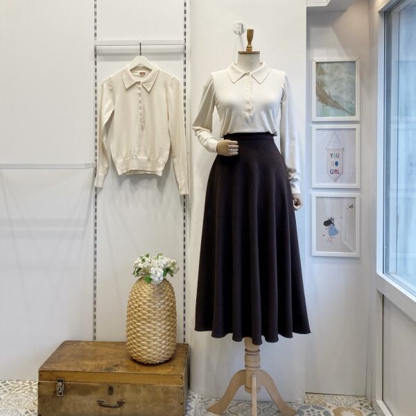 Acı Kahve Kloş Kaşe Etek