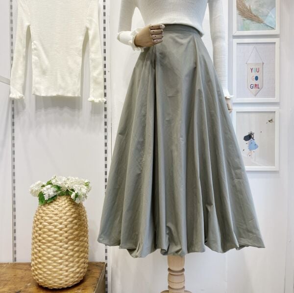 Çağla Yeşili Balon Etek