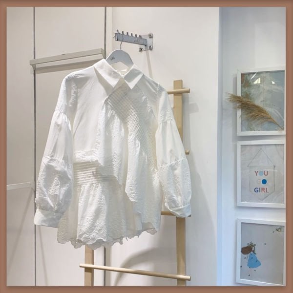 ASİMETRİK FİSTO DETAYLI BEYAZ TUNİK