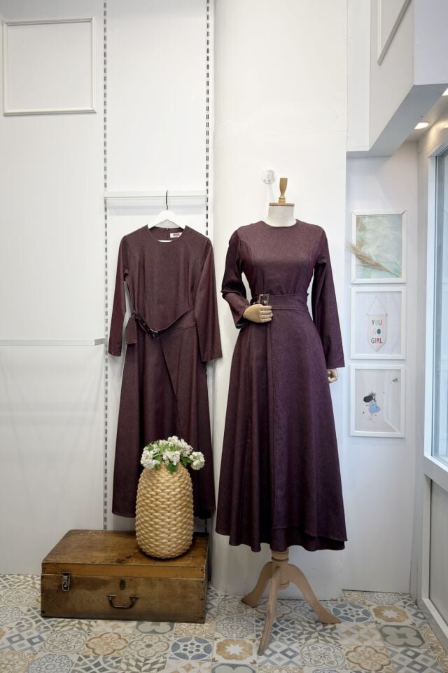 Bordo Elaris Kot Elbise