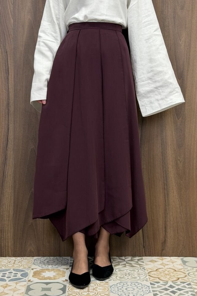 Mürdüm Parçalı Vesperia Etek