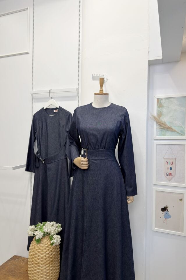 Lacivert Elaris Kot Elbise