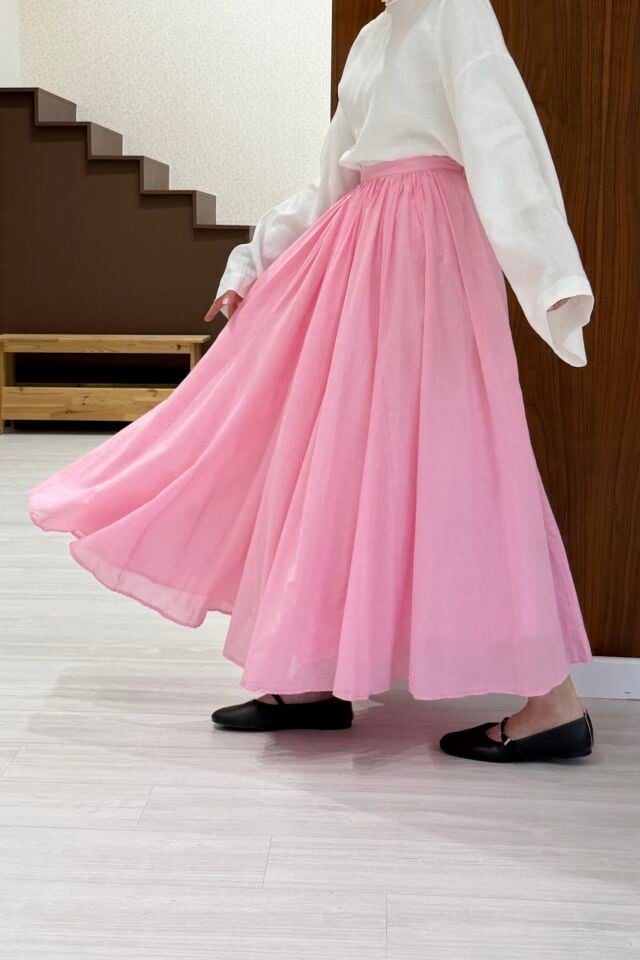 Pembe Kloş Melo Etek