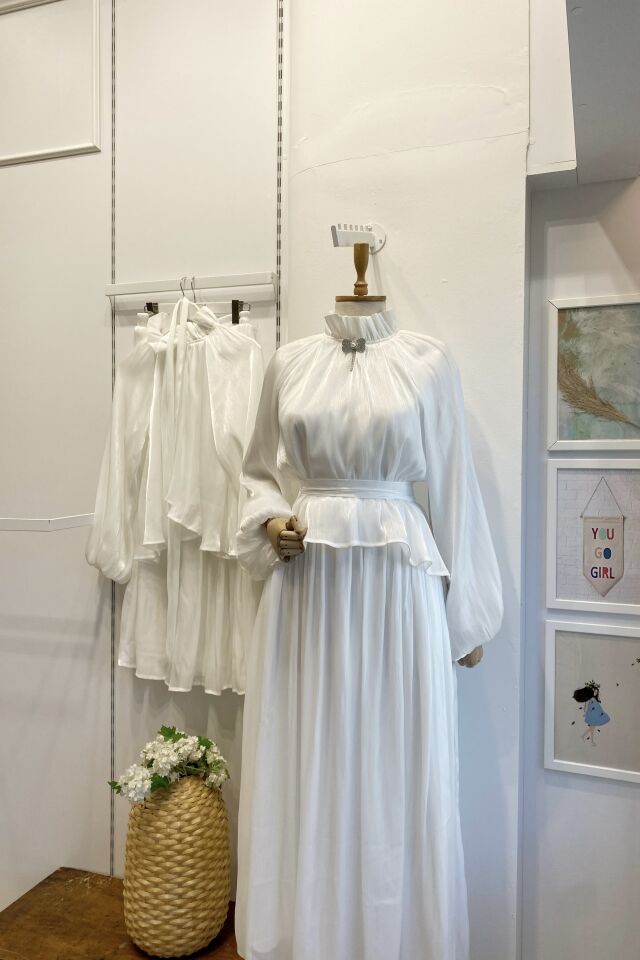 Beyaz Şifon Amour Takım