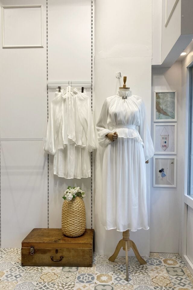 Beyaz Şifon Amour Takım