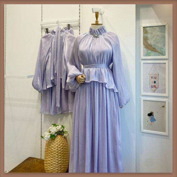 Lila Şifon Amour Takım