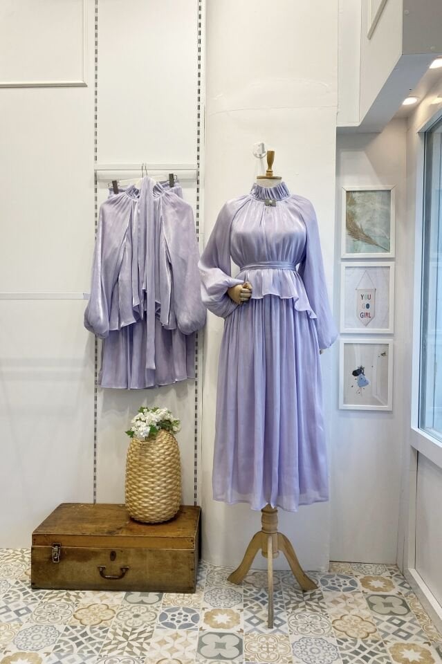 Lila Şifon Amour Takım