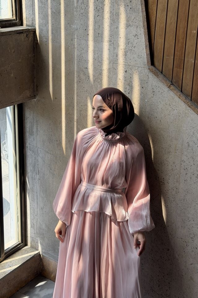 Gül Kurusu Şifon Amour Takım