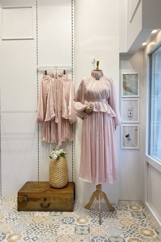 Gül Kurusu Şifon Amour Takım