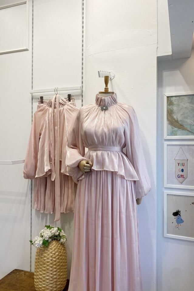 Gül Kurusu Şifon Amour Takım