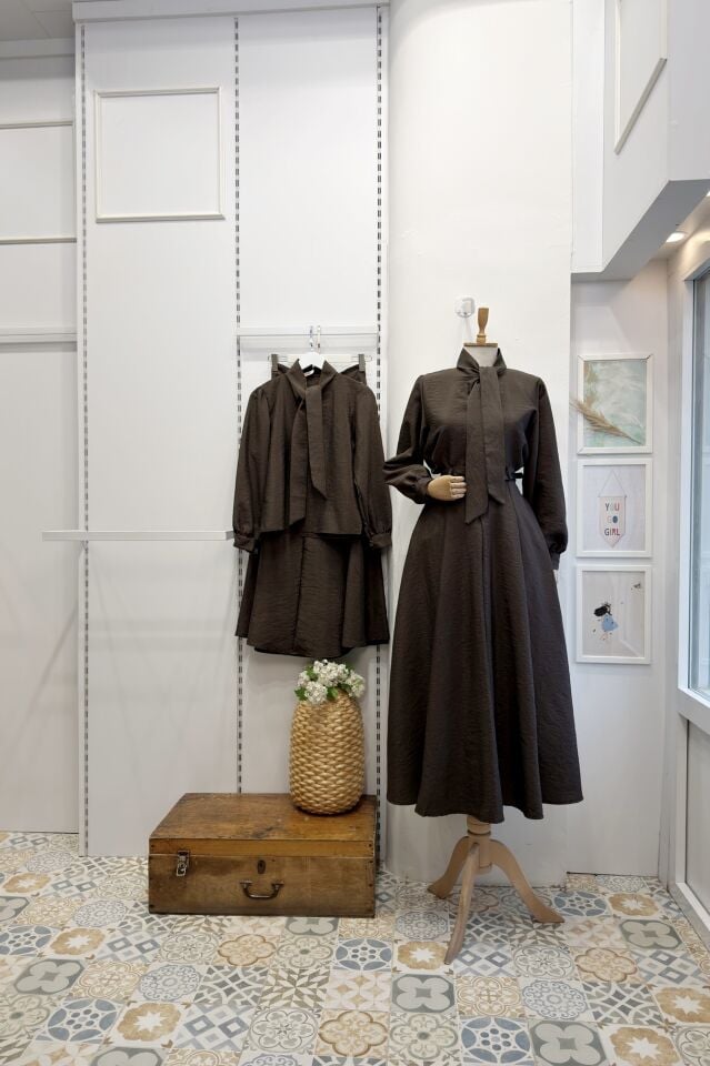 Kahverengi Vogue Etekli takım