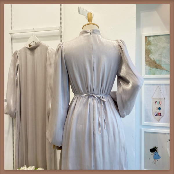 Gri Şifon Kumaş Vienella Abiye