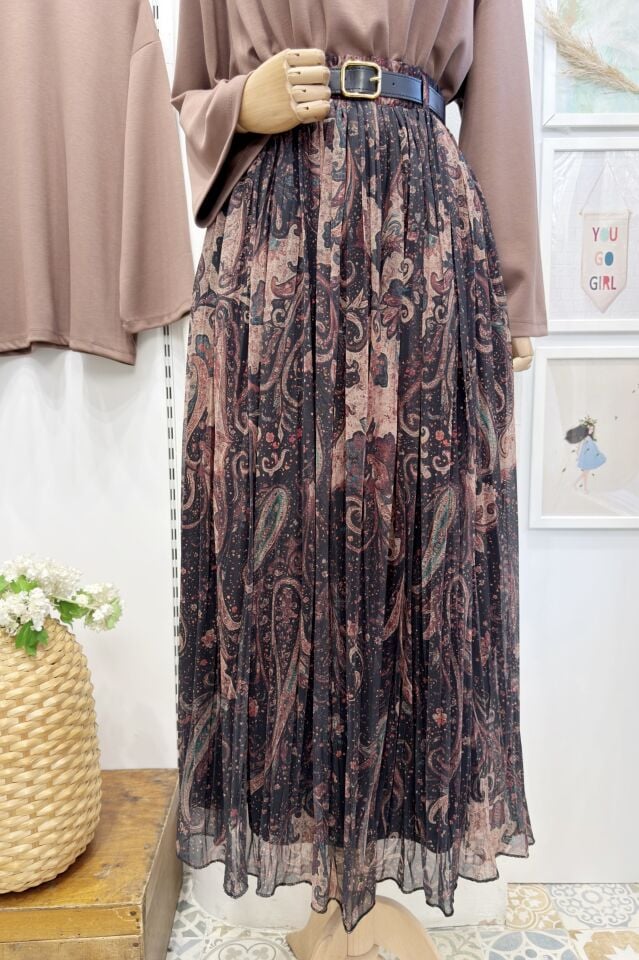 Siyah Kemerli Elizabeth Tül Etek