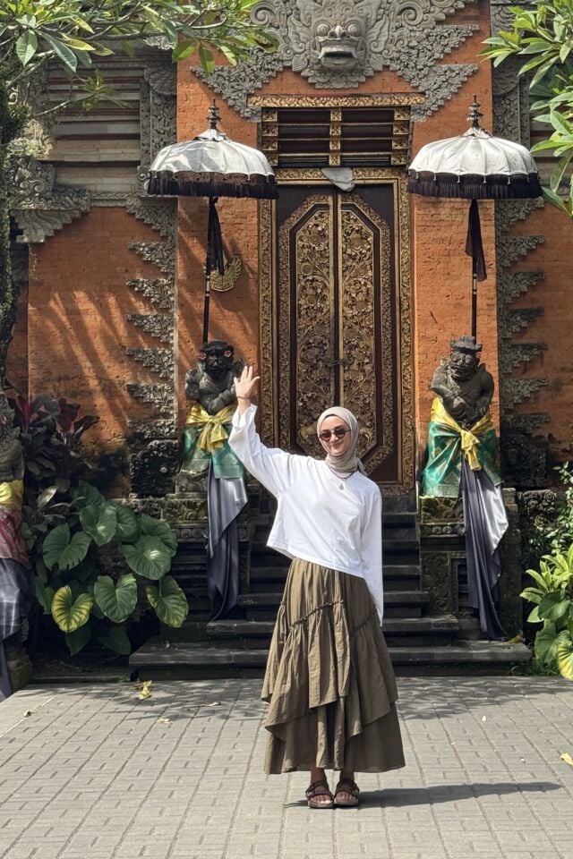 Faya Girls x Haki Yeşili Ajouter Vual Keten Etek