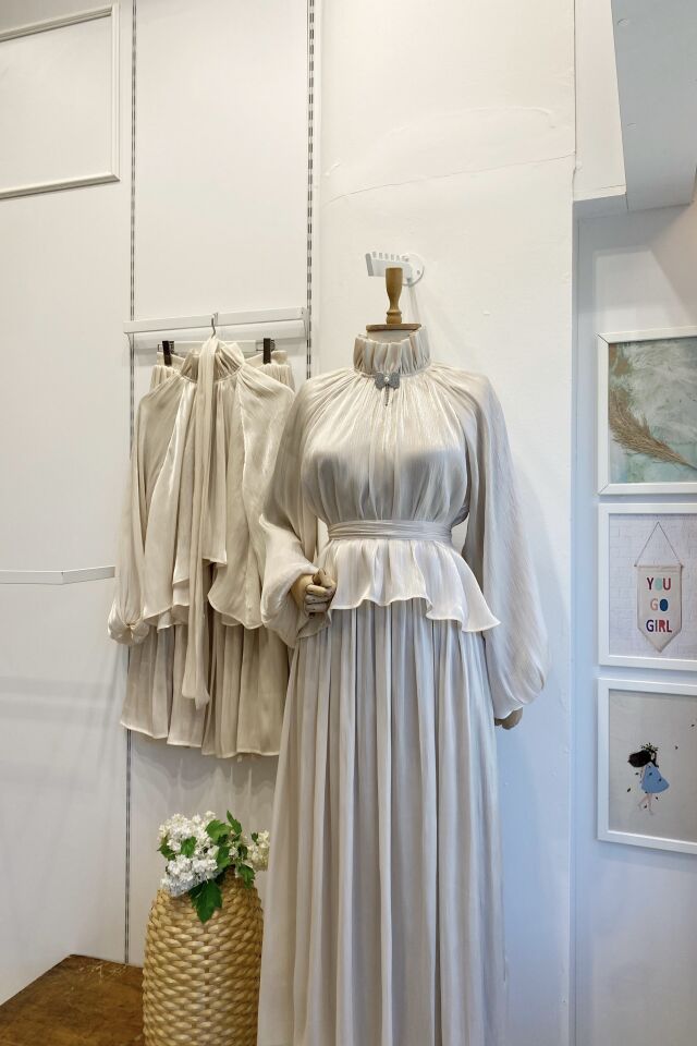 Bej Şifon Amour Takım