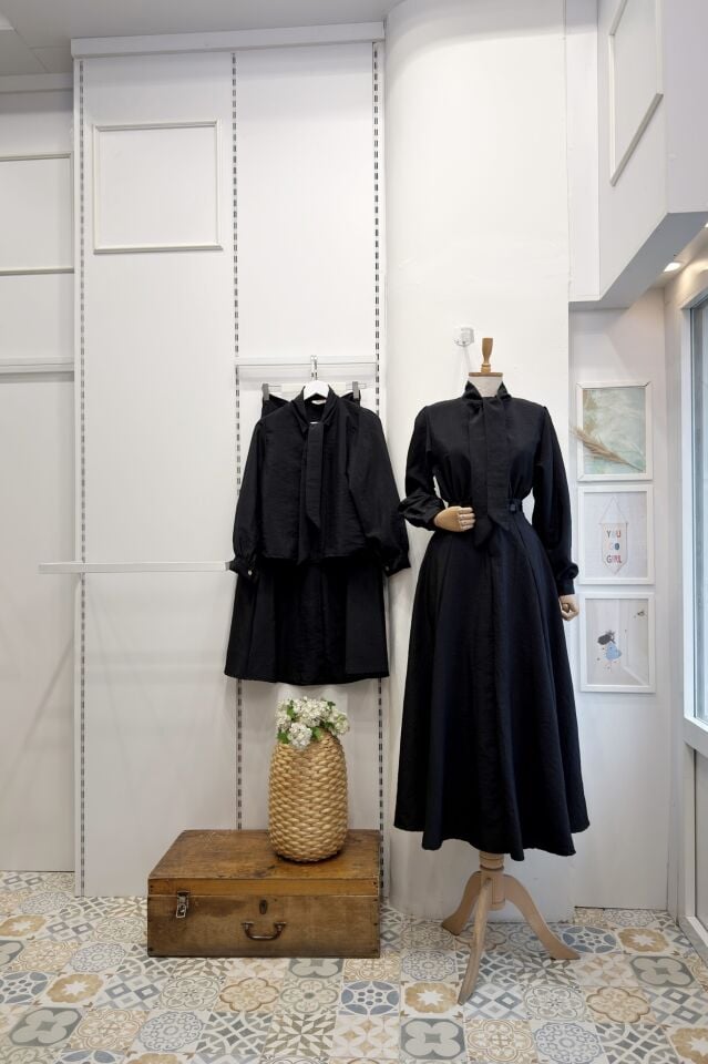 Siyah Vogue Etekli takım