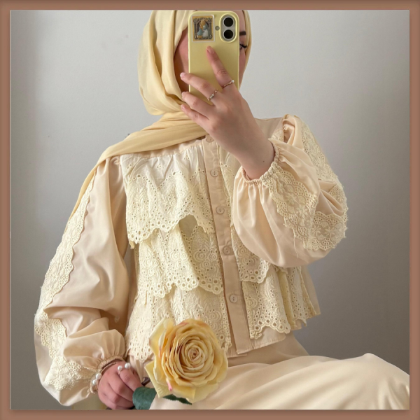 Butteryellow Bloomset Dantel Güpürlü Takım