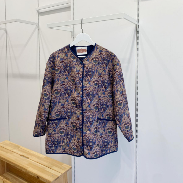 Bohem Lacivert Kapitone Ceket