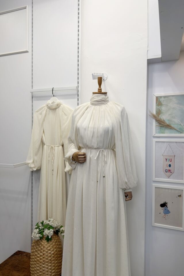 Ekru Şifon Serapha Abiye