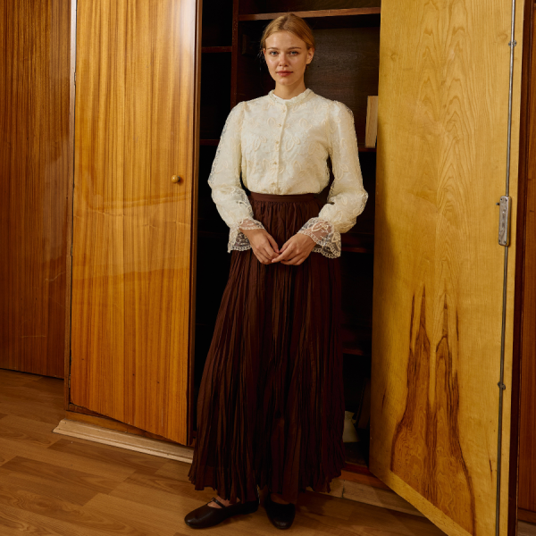 Krem İnci Düğmeli Bordelle Gömlek Dantel Gömlek X The Taste Of Things