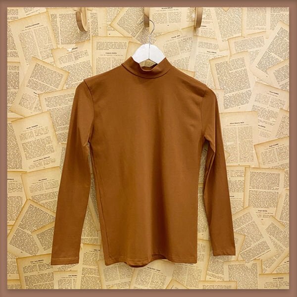 Kahverengi uzun kollu penye içlik