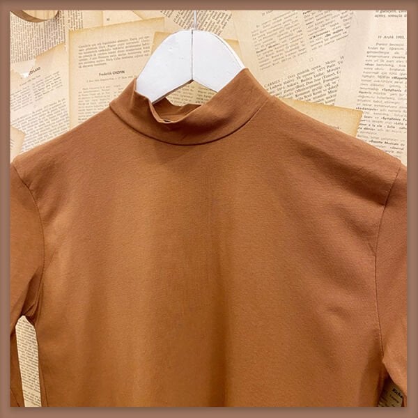 Kahverengi uzun kollu penye içlik