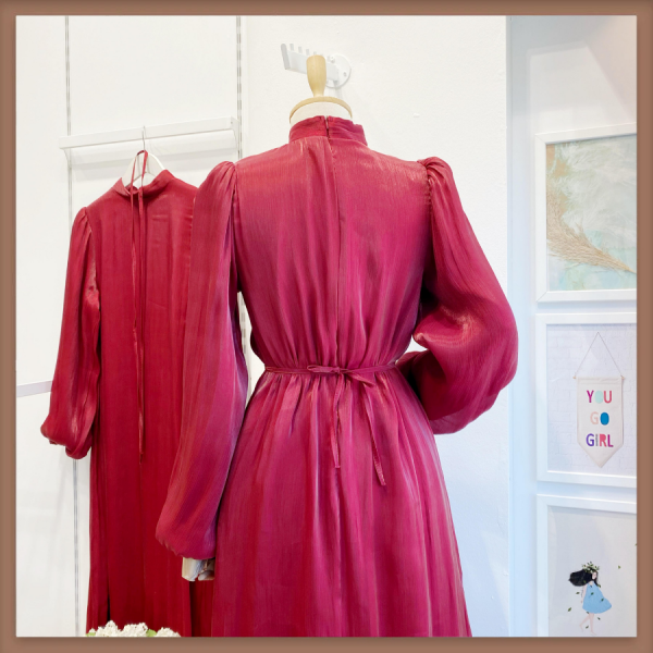 Bordo Şifon Kumaş Vienella Abiye