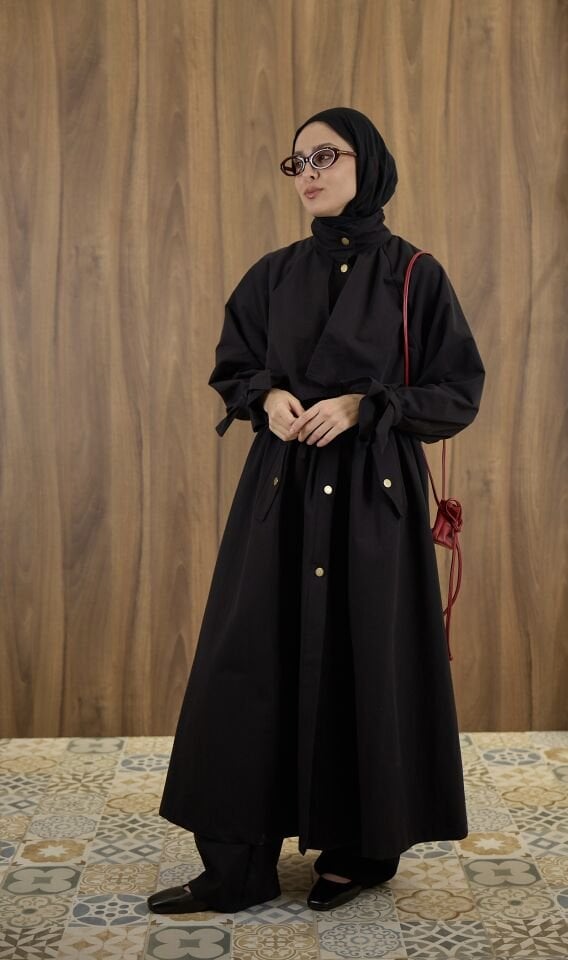 Siyah Viento Trençkot