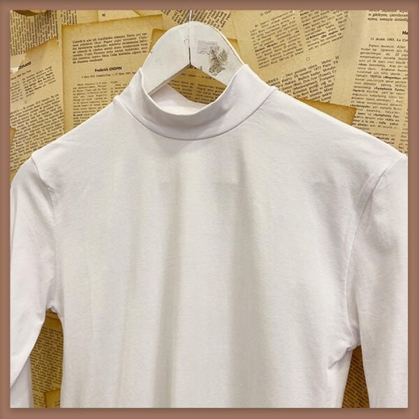 Beyaz uzun kollu penye içlik