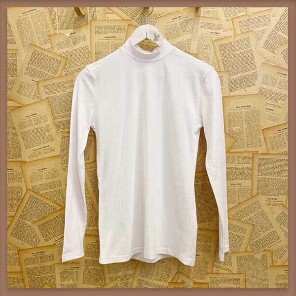 Beyaz uzun kollu penye içlik