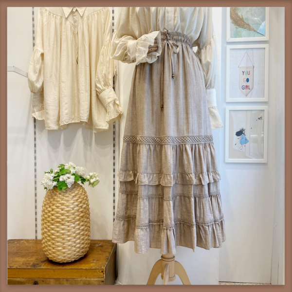 Vizon Fisto Şeritli Lighter Etek