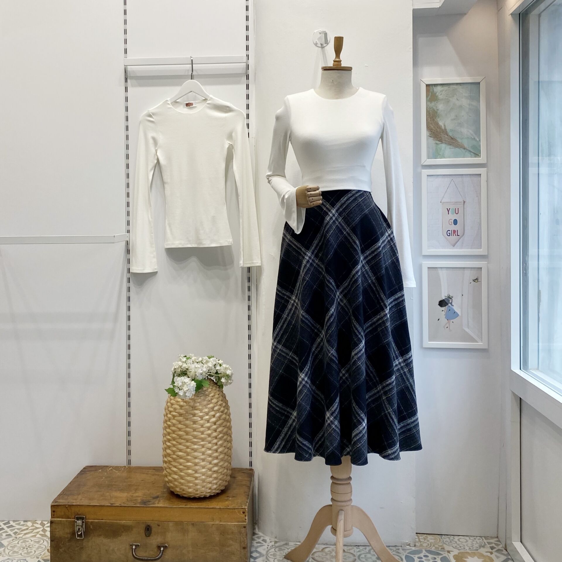 Siyah Ekoseli Serena Etek