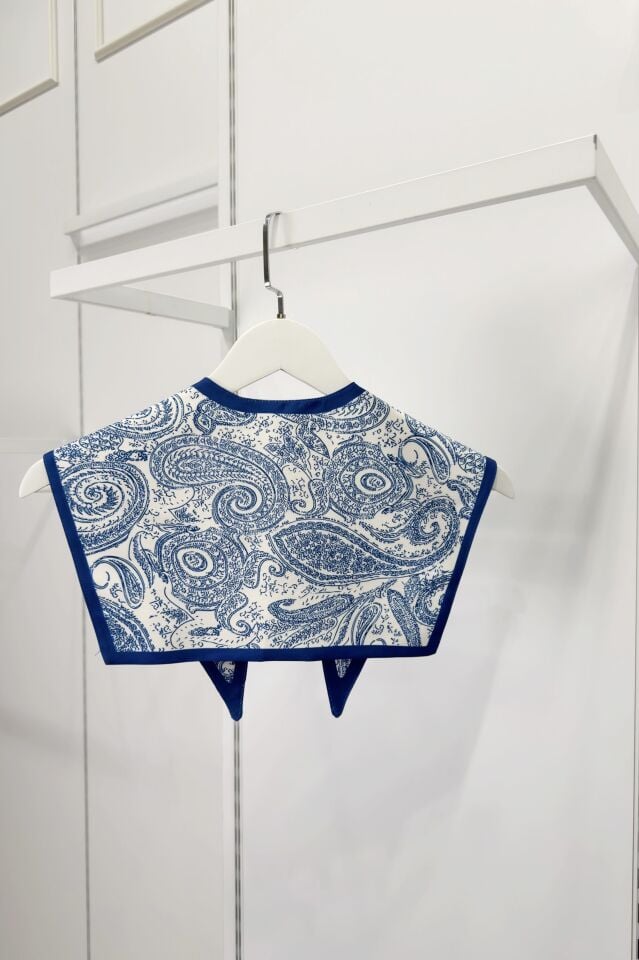 Lacivert Elowen Desenli Muse Yaka