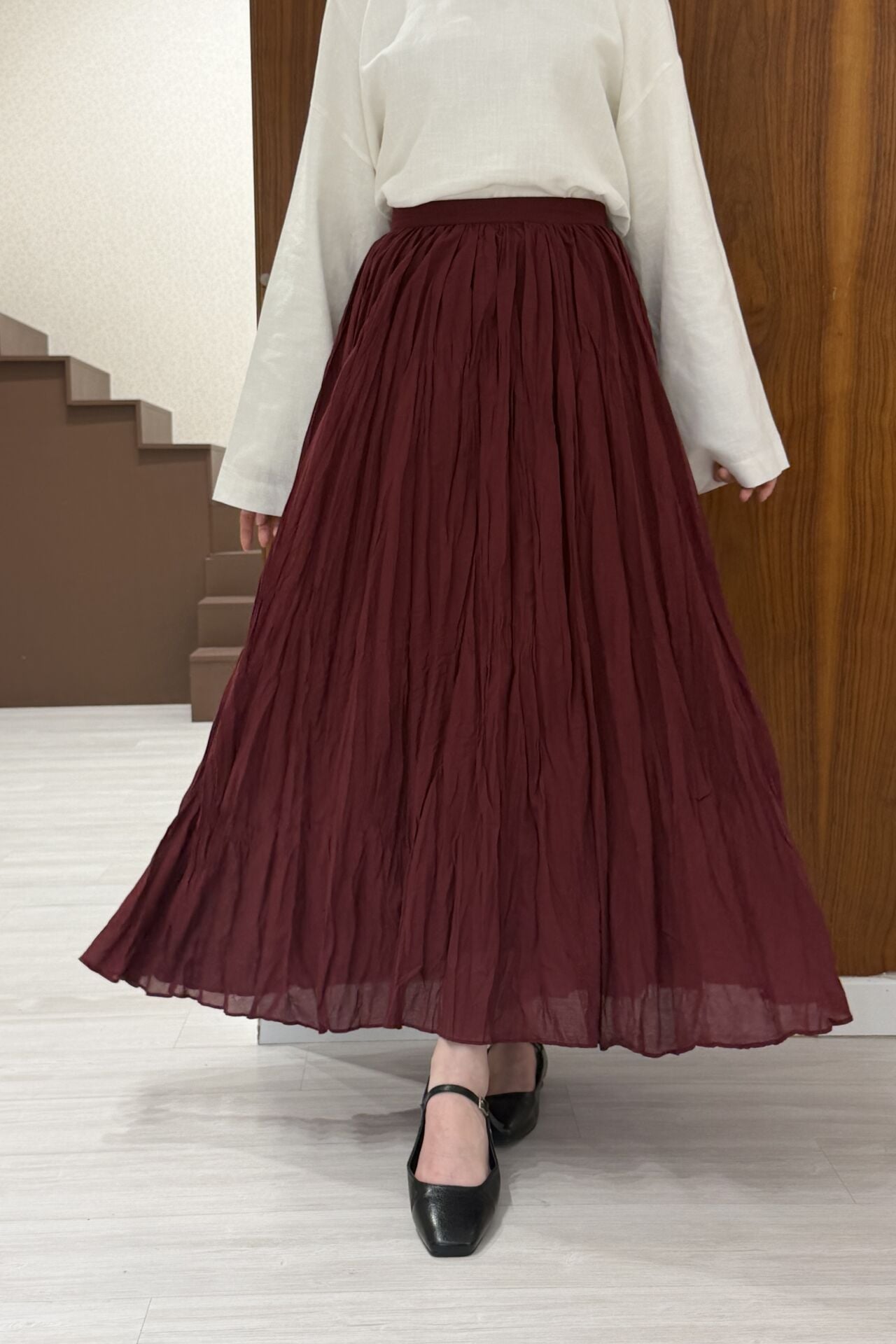Bordo Crush Vual Keten Etek