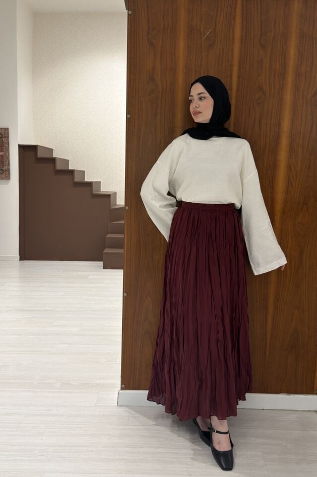 Bordo Crush Vual Keten Etek