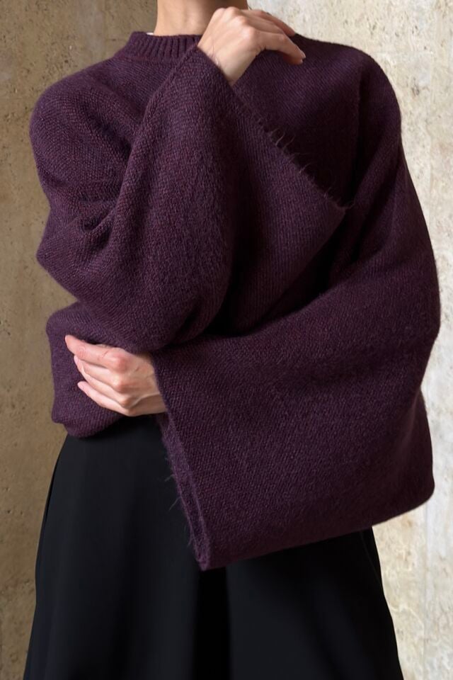Mürdüm Oversize Rosella Kazak (ÖN SİPARİŞ)