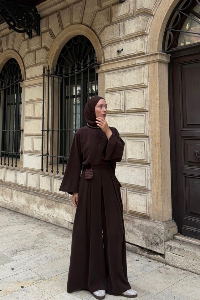 Faya Girls x Kahverengi Calia Modal Pantolon Takım